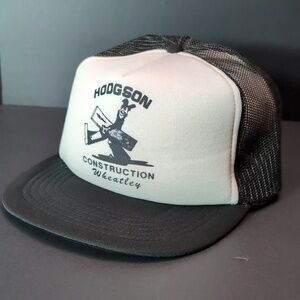 Hodgson Construction Wheatley Men's Black Mesh, Snapback Trucker Hat.